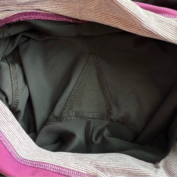 Lululemon | Run Inspire Crop II Black with Purple Stripes - Picture 7 of 8